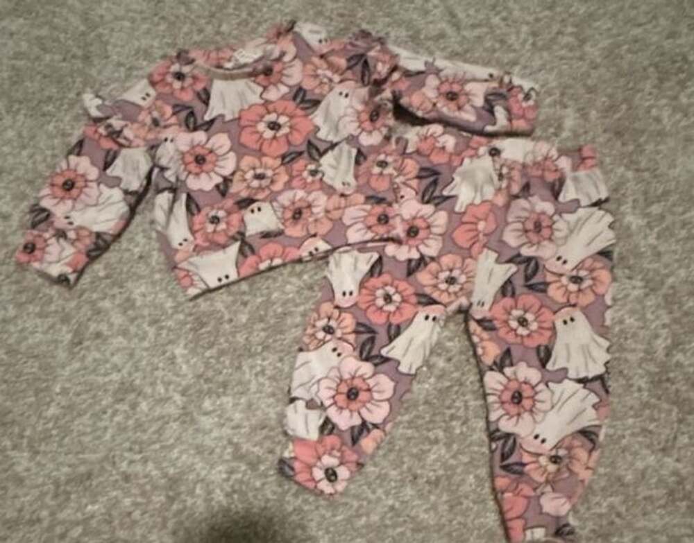 Jessica Simpson Outfit Set Size 12M Pink Ghost Floral